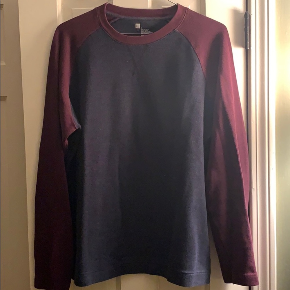 Gap Crewneck Sweater Maroon and Black